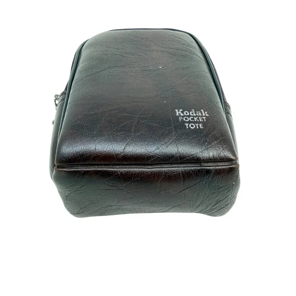 Vintage Kodak Camera Case Pocket Tote - Brown Leather w/ Belt Clip